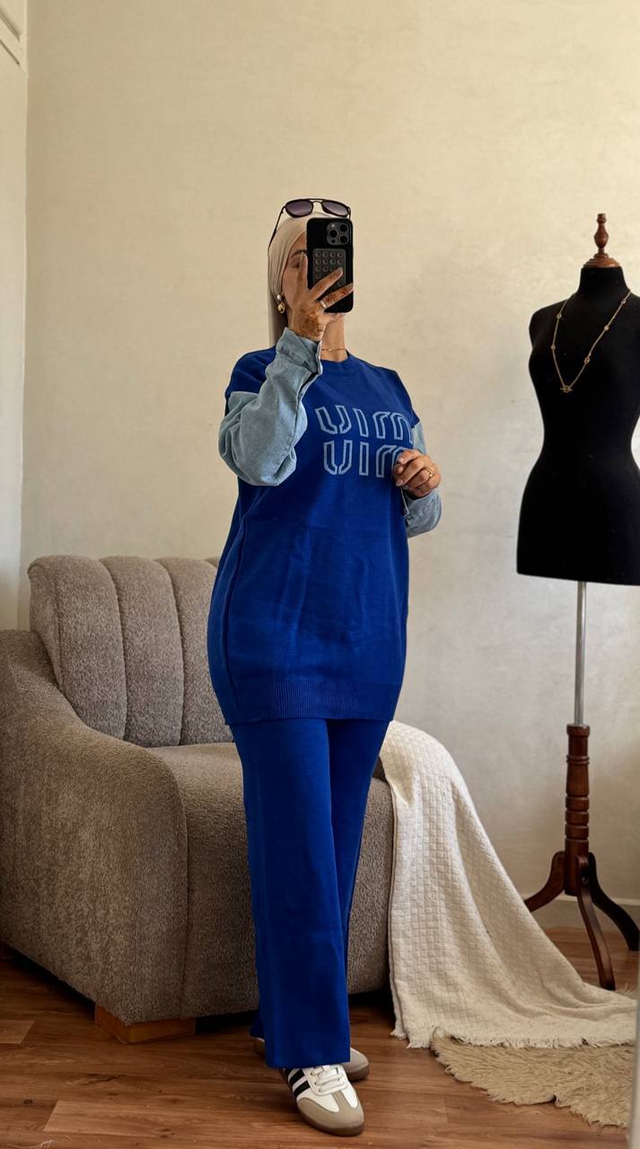 طقم نسائي أنيق بقطعتين – توب BBT تركيا بجودة ممتازة