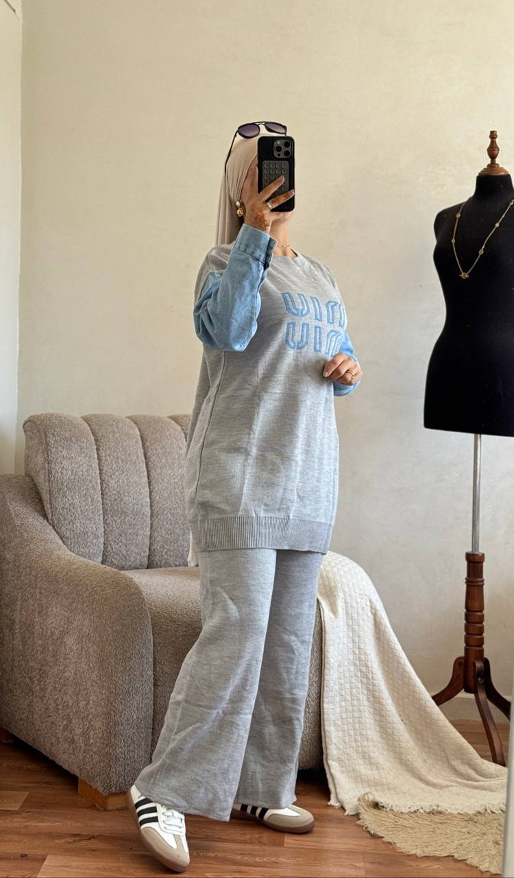 طقم نسائي أنيق بقطعتين – توب BBT تركيا بجودة ممتازة