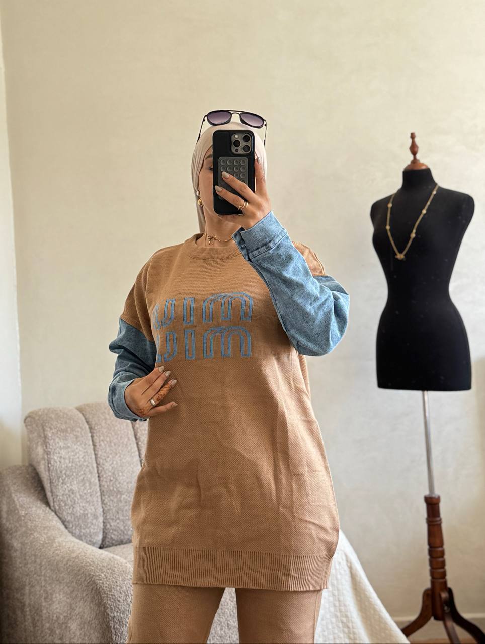 طقم نسائي أنيق بقطعتين – توب BBT تركيا بجودة ممتازة