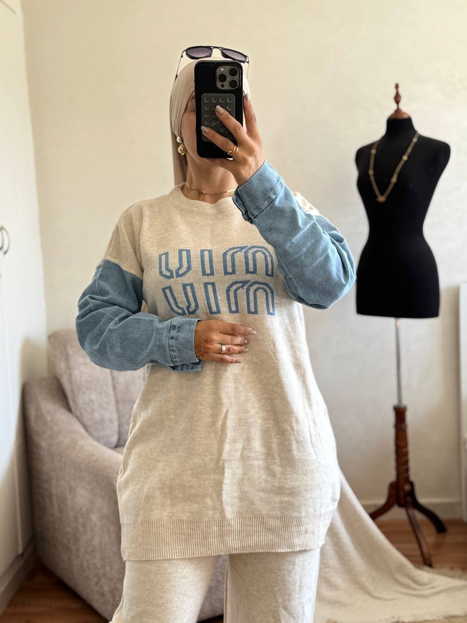 طقم نسائي أنيق بقطعتين – توب BBT تركيا بجودة ممتازة