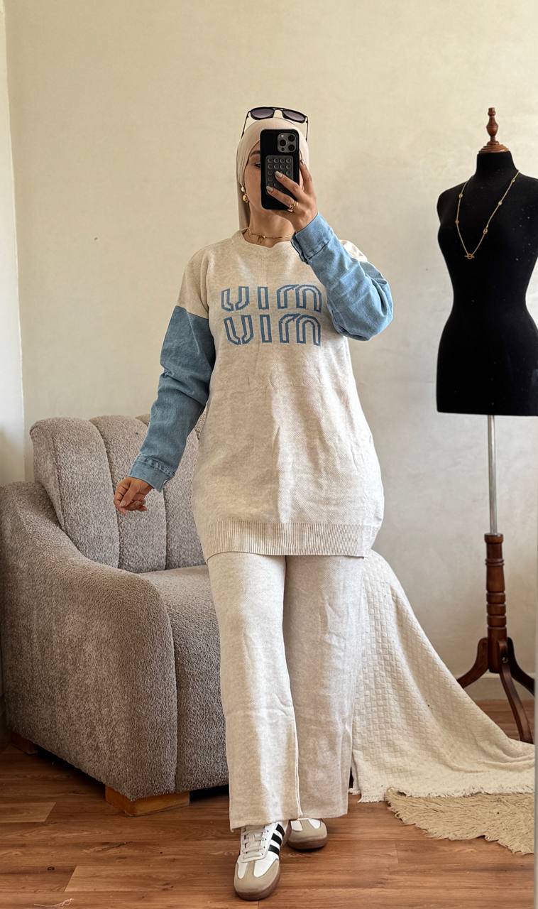 طقم نسائي أنيق بقطعتين – توب BBT تركيا بجودة ممتازة