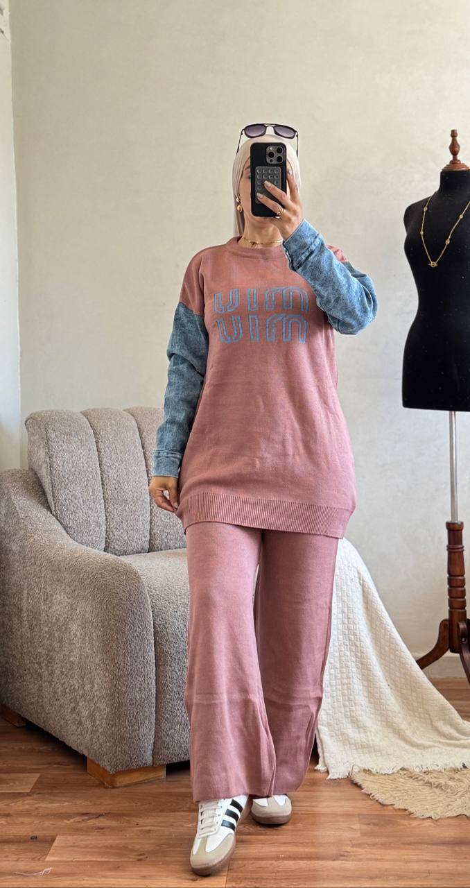 طقم نسائي أنيق بقطعتين – توب BBT تركيا بجودة ممتازة