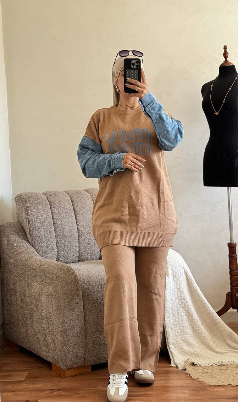 طقم نسائي أنيق بقطعتين – توب BBT تركيا بجودة ممتازة